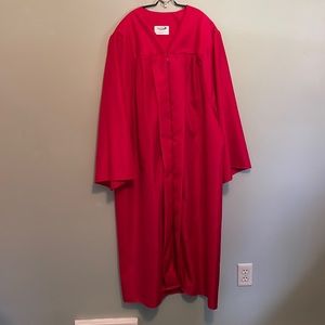 Red Graduation Gown (Robe) with Cap